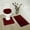 #6 BURGUNDY, variant on 3-Piece Bathroom Bath Mat Contour Rug Set with Toilet Lid Cover #6