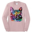 thumbnail image 3 of Cute Cat | Dean Russo Art Animal Lover Mens Long Sleeve Shirt, Light Pink, 3X-Large, 3 of 6