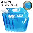 thumbnail image 1 of 4 piezas 5l/10l portador de agua plegable contenedor de agua potable para senderismo JAMW Sencillez, 1 of 5