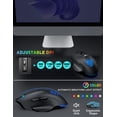thumbnail image 4 of Wireless Keyboard and Mouse Backlits, Wrist Rest, LED Mouse, Rechargeable Ergonomic Keyboard with Phone Holder, Silent Light Up Combo for Computer, M, 4 of 8