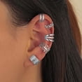 thumbnail image 2 of HAHDAXIA Manchons d'Oreille pour Femmes, Cartilage Sans Perçage, Ensemble de Boucles d'Oreilles à Clip, Manchons d'Oreille Ajustables, Ensemble de Boucles d'Oreilles, Acier Inoxydable, Clip d'Oreille Hélix pour Adolescentes, 2 of 7
