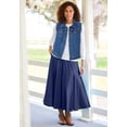 thumbnail image 6 of Woman Within Plus Size Stretch Denim Vest Jean Vest, 6 of 6