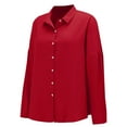 thumbnail image 6 of Seductiva Button Shirts for Women Women's Single Breasted Pleated Lapel Shirt independent Station Explosion Top Business Casual Work Tops Comfy Casual Vacation, 6 of 9