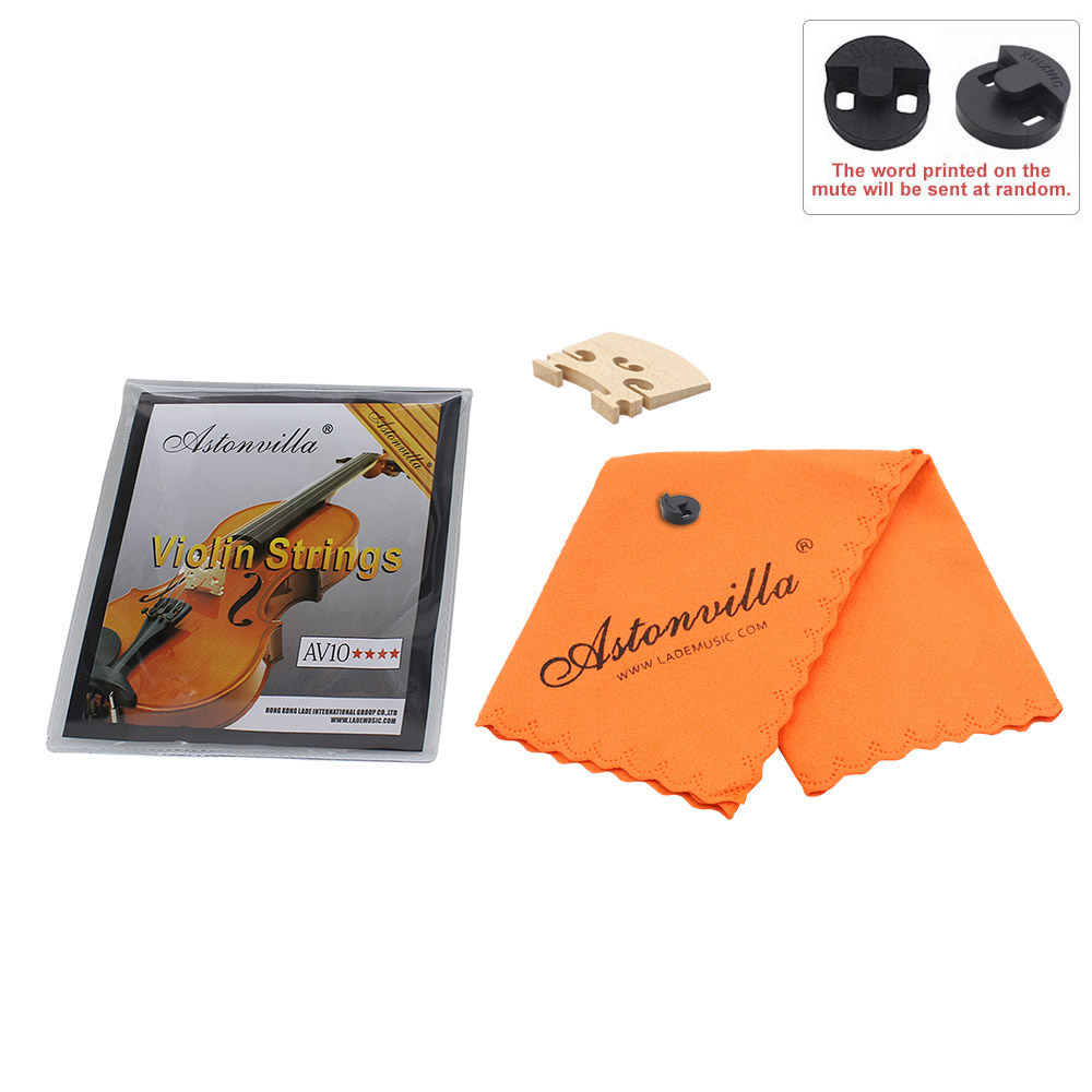 walmeck　/Cleaning　Replace　in　Parts　Accessories　Cloth　Violin　4/4　Mute/Maple　Strings/Rubber　of　Set　Tool