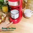thumbnail image 5 of Single Serve Coffee Maker for K Pod, 2-in-1 Coffee Maker Single Serve & Ground Coffee Brewer, Quick Brew 6 to 14oz Brew size Carefree Auto Shut Off Small Coffee Machine for Apartment, 5 of 7