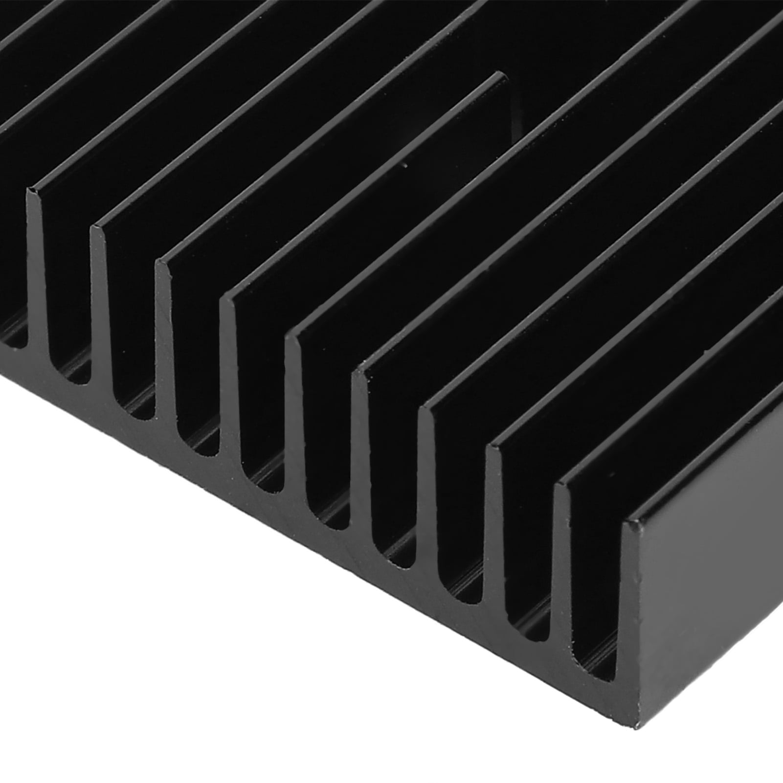 Black 3 Holes Heat Sink 40x11x40mm Aluminum 10pcs for Routers for IC Radiators