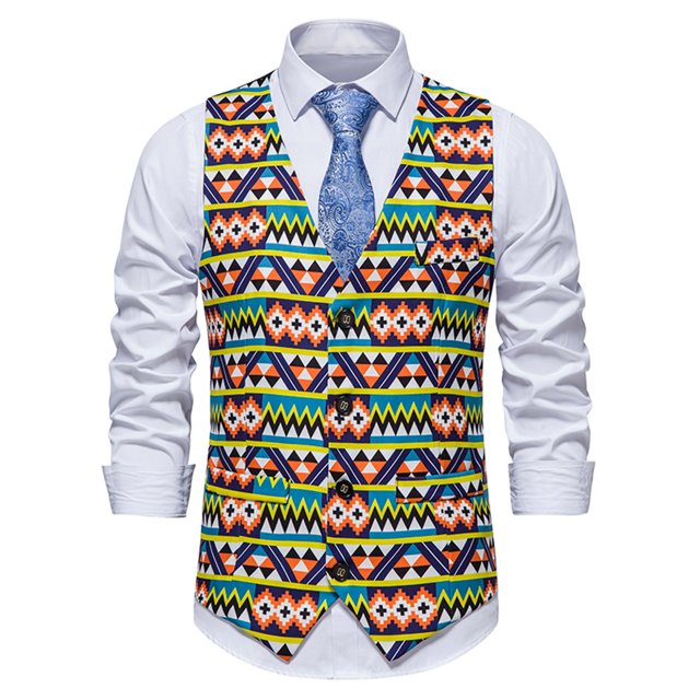 Chaleco para hombre Chaleco con estampado de flores de Paisley Chaleco de boda para fiesta de boda Pompotops oipoqjl30302