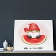 thumbnail image 3 of Picia Watermelon Gnome Pattern Decorative Picture – Unique Wall Art, Modern Canvas Print for Trendy Interiors (Horizontal), 3 of 6