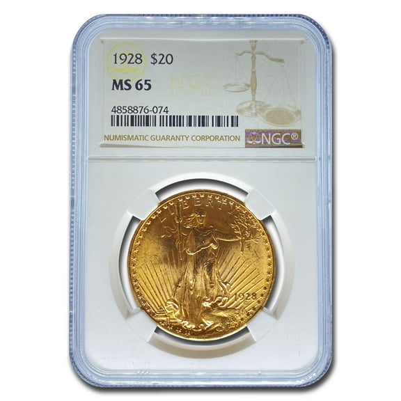 1928 $20 St Gaudens Gold Double Eagle MS-65 NGC
