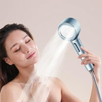 Steadline 360° Rotating Pressurized Shower Head with Anti-Clog Nozzles - Multiple Spray Modes with ABS Construction for Easy Installation and Customized Bath Experience