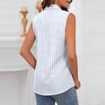 thumbnail image 5 of Fewfanhot Women's Blouses Sleeveless Button Down Casual Blouse V Neck Tank Tops for Business, Classic Collared Basic Tops, 5 of 6