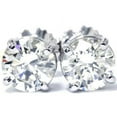 thumbnail image 1 of Boucles d'Oreilles Clous en Or Blanc 14K 1/2 Carat TW Naturel à 4 Dents, 1 of 3