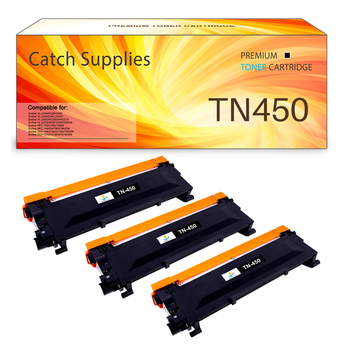 4PK TN450 TN420 Black Toner Cartridge for Brother MFC-7860DW HL-2270DW HL-2280DW