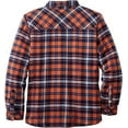 thumbnail image 5 of Herrnalise Men's Coat 2022 New Long Sleeve Lapel Plaid Flannelette Shirt Men's Jacket Orange, 5 of 5