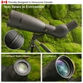 thumbnail image 3 of Fetch Falcon 20-60X80 Prism SILVER-PLATED HD BAK4 Spotting Scopes (Water-Resistance Long Range Spotting) with Metal Tripod and Carry Bag (20-60X80 without Phone Holder), 3 of 8