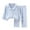 Light Blue, variant on LUOGENLI Girls Pajamas Size 24T Kids Girls Boys Pajamas Set Pj's Long Sleeve Button down Winter Warm Sleepwear Loungewear Girls Pajamas Size 14 Beige 2-3 Years
