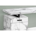 thumbnail image 3 of Pemberly Row Computer Desk Home Office Laptop 48"L Metal White Marble Look, 3 of 5