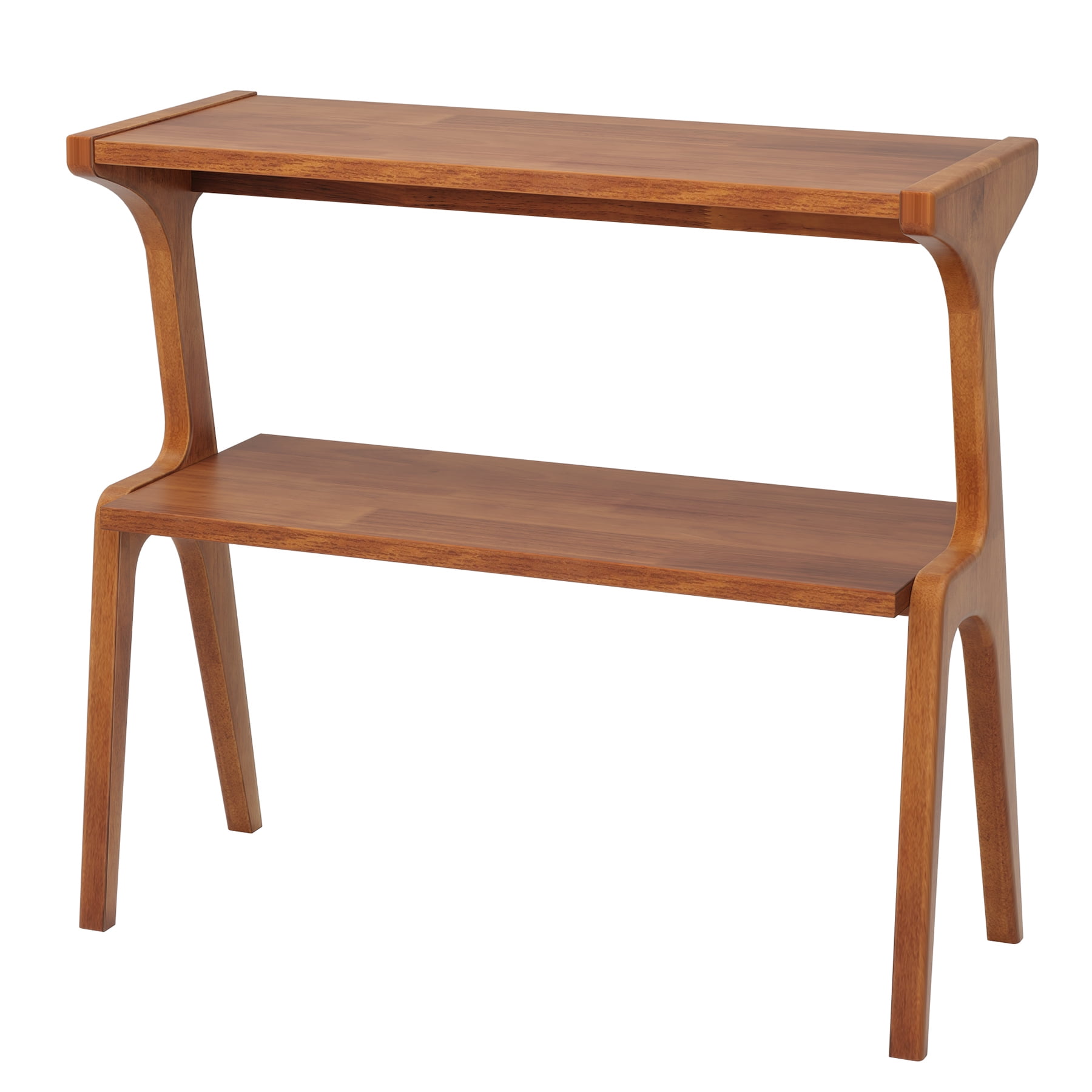 Fnova End Table Narrow Side Tables Modern Wooden Sofa Table with Storage Shelf, Farmhouse Bedside Table, Easy Assembly, Corner Table, Drink Table for Living Room, Bedroom, Nightstand
