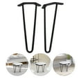 thumbnail image 4 of Miangastore DIY Assembly Table Leg Metal Black for Small Table Reading 2Pcs 11.9X6.3X1In, 4 of 8