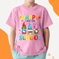 thumbnail image 2 of FYEGRE Funny Graduation Graphic Tee for Kids Celebrating End of School Year Student Life Crewneck Short Sleeve Summer Top Pink 12-13 Years, 2 of 4