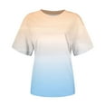 thumbnail image 4 of Giftesty Womens Plus Size Clearance Women's Summer Loose Printing Short Sleeve Crew-Neck T-Shirt Casual Tee Tops, 4 of 5