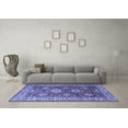 thumbnail image 3 of Ahgly Company Indoor Square Persian Blue Traditional Area Rugs, 6' Square, 3 of 4