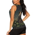 thumbnail image 3 of Balery Lotus Leaf Starry Sky Guinea Pig Camiseta sin mangas estampada ligera para mujer, tops de entrenamiento sin mangas, camisetas de yoga transpirables de secado rápido.-XX-Large, 3 of 7