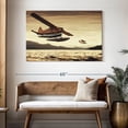 thumbnail image 3 of Elephant Stock Float Planes Wall Art - Horizontal Canvas Wall Art - Living Room Wall Decor - Transportation Canvas - Brown And Black Decor - 48" x 32", 3 of 8