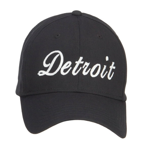 City of Detroit Embroidered Cotton Cap - Black OSFM