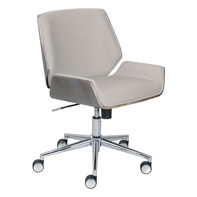 Elle Decor Ophelia Bentwood Task Chair in Ivory