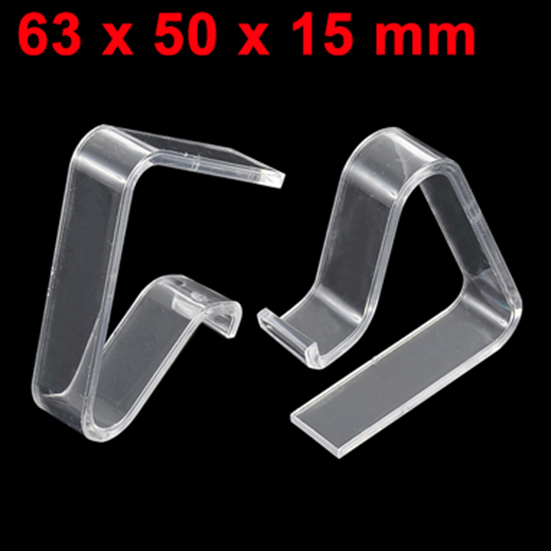 Unique Bargains Household Table Cloth Plastic Cover Clip Clamp Holder Clear 20pcs