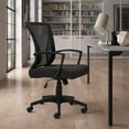 thumbnail image 4 of Furniwell Office Chair Home Office Desk Chair Mid Back Mesh Desk Chair Ergonomic Lumbar Support Computer Chair Swivel Rolling Task Chair with Armrest (Black), 4 of 7