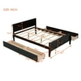 thumbnail image 6 of Llinc Store Full Size Wood Platform Bed with 4 Drawers and Streamlined Headboard & Footboard, Espresso, 6 of 10