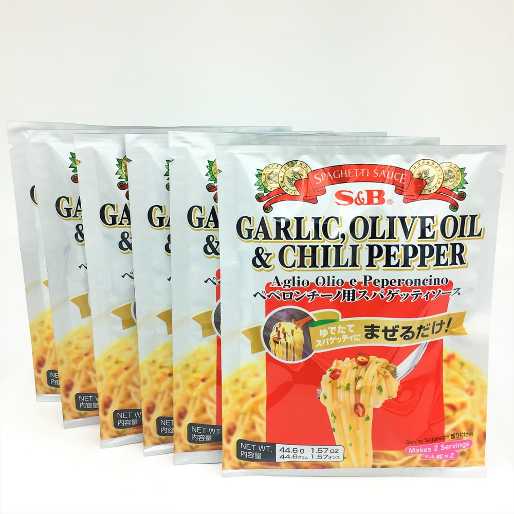 S&B Spaghetti Sauce Garlic , Olive Oil , Chili Pepper 2 servings 44.6g
