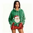 thumbnail image 5 of Womens Christmas Sweatshirts Flannel Fuzzy Hoodie for Women Oversized Fit Pocketed Long Sleeve Soft Sweaters (XL, Xmas-Green #A), 5 of 7