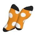 thumbnail image 5 of Bingfone Compression Socks for Women and Men Long Socks for Running Athletic Cycling Nurse- Orange And White Polka Dot, 5 of 7