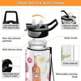thumbnail image 4 of Vegetables Drink Bread Fruits Sports Water Bottle Portable Travel Mug 32oz BPA Free Leak Proof Straw Transparent Tritan for Gym Yoga Cycling Camping, 4 of 7