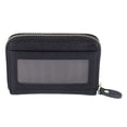 thumbnail image 1 of Card Case Wallet, Black Card Holder Leather 10 Slots  for Daily, 1 of 8