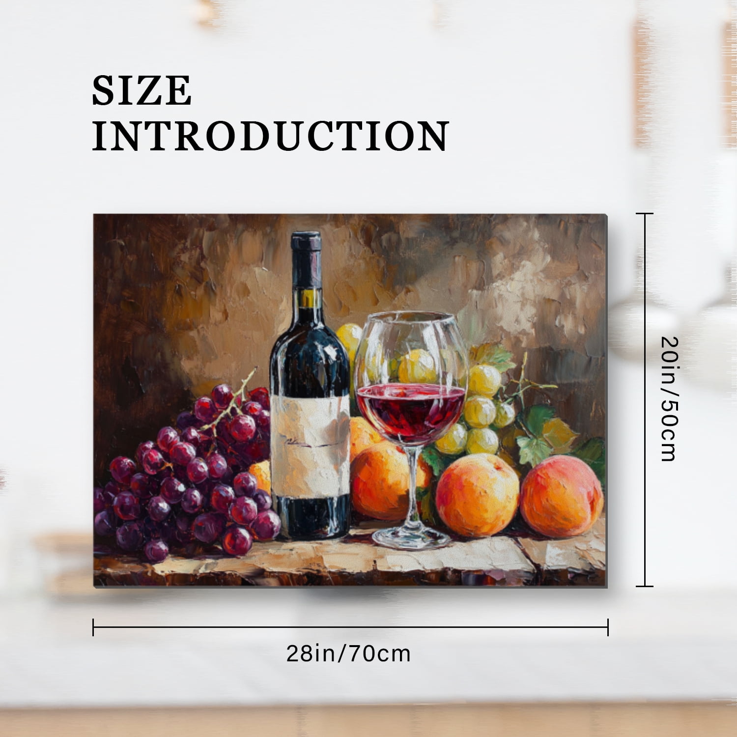 Stovetop Cover for Electric Stove, Wine And Fruits, Square Foldable Stove Mat for Glass Cooktop, Decoration Pad for Kitchen RV (28×20 Inch)