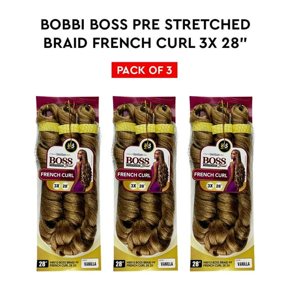 Bobbi Boss Knotless Pre-Stretched French Curl Braid 3X-28" vanilla