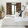 thumbnail image 6 of Cheetah Print Curtains 52WX84H Rod Pocket Leopard Not Blakout Curtains for Bedroom Living Room Wild Animals Print Drapes 2 Panels, 6 of 7