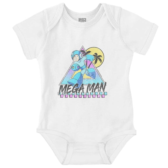 Mega Man Video Game Summer Vacation Romper Boys or Girls Infant Baby Brisco Brands NB
