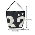 thumbnail image 2 of HUISZJ Leather Bucket Bag, Large Capacity Hobo Bag, Stylish Tote Bag Simple Commuting Bag for Work Travel Outdoor (Black), 2 of 7