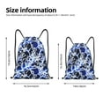 thumbnail image 2 of Balery Blue Lightning2 Pattern Drawstring Backpack Bag Sport Gym Sackpack Cinch Bags Pattern Drawstring Backpack Bag Sport Gym Sackpack Cinch Bags -Small, 2 of 6