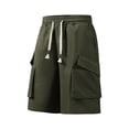 thumbnail image 4 of Men's Hiking Cargo Shorts Quick Dry Lightweight Elastic Waist Drawstring Travel Shorts with Multi Large Pockets for Fishing Camping Golf Army Green S, 4 of 9