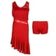 thumbnail image 3 of Vestido de baile latino con borlas Zulema Rojo L, 3 of 8