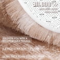 thumbnail image 4 of Buganda Soft Shag Area Rug, Washable Non-Slip Rug for Living Room Bedroom, Modern Decor Carpet, 5'X8', Beige, 4 of 6