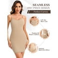 thumbnail image 2 of Vaslanda Shapewear Slips for Under Dresses Lace Cami Slips Tummy Control Body Shaper Seamless Full Slip Under Dress, 2 of 6