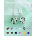 thumbnail image 6 of VESITIM 925 Sterling Silver Butterfly Dangle Earrings for Women May Birthstone Emerald Butterfly Earrings Jewelry Gift, 6 of 7
