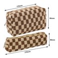 thumbnail image 4 of Bolsa de cosméticos de 2 uds.organizador a cuadrosneceser de viaje grande para tejer (caqui) Likrtyny Para Estrenar, 4 of 4
